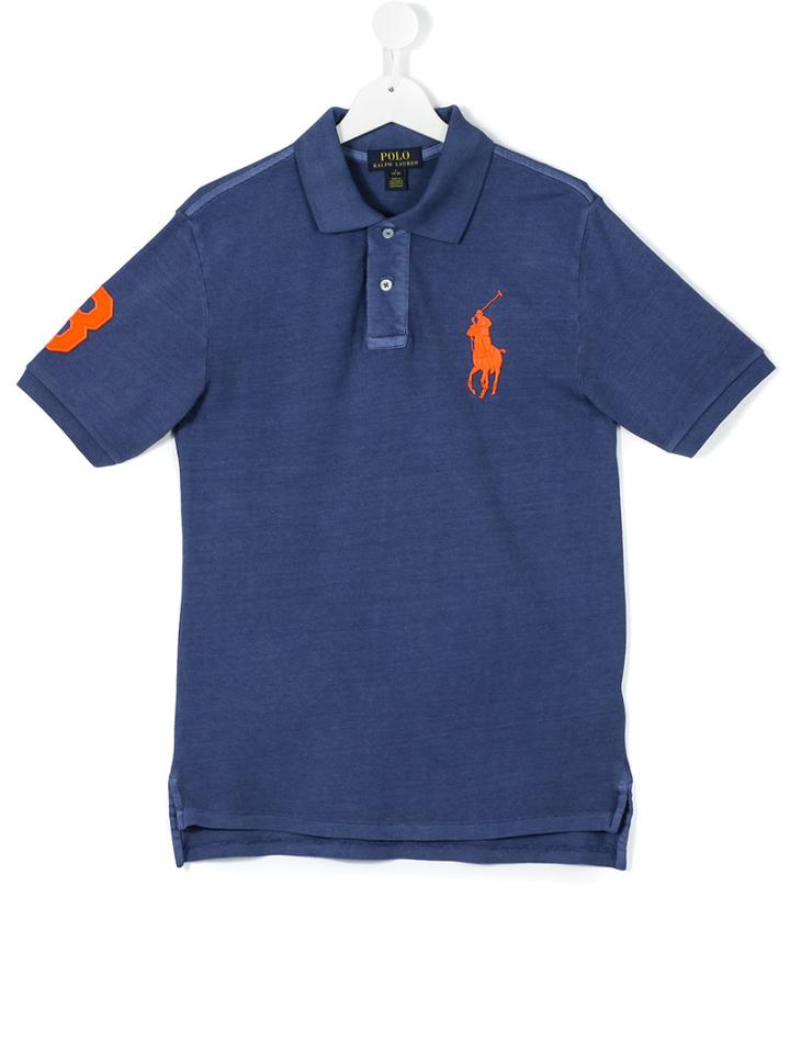 Ralph Lauren Kids - Embroidered Logo Polo Shirt - Kids - Cotton - 14 Yrs, Blue