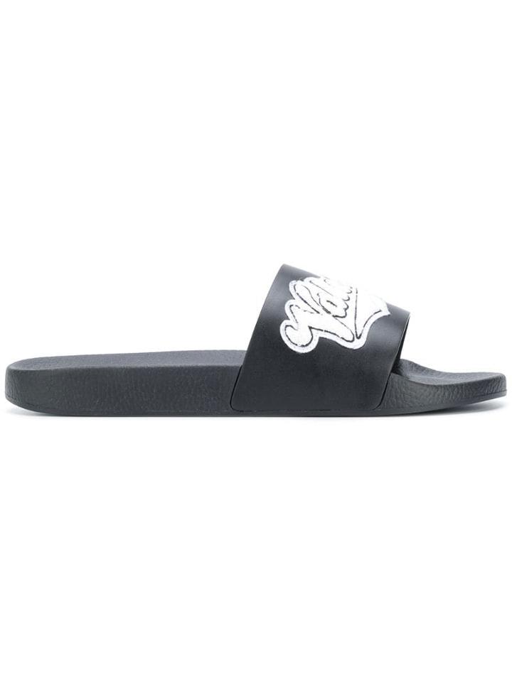 Valentino Valentino Garavani Appliqué Slides - Black