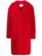 Stand Studio Concealed Fastened Coat - Red