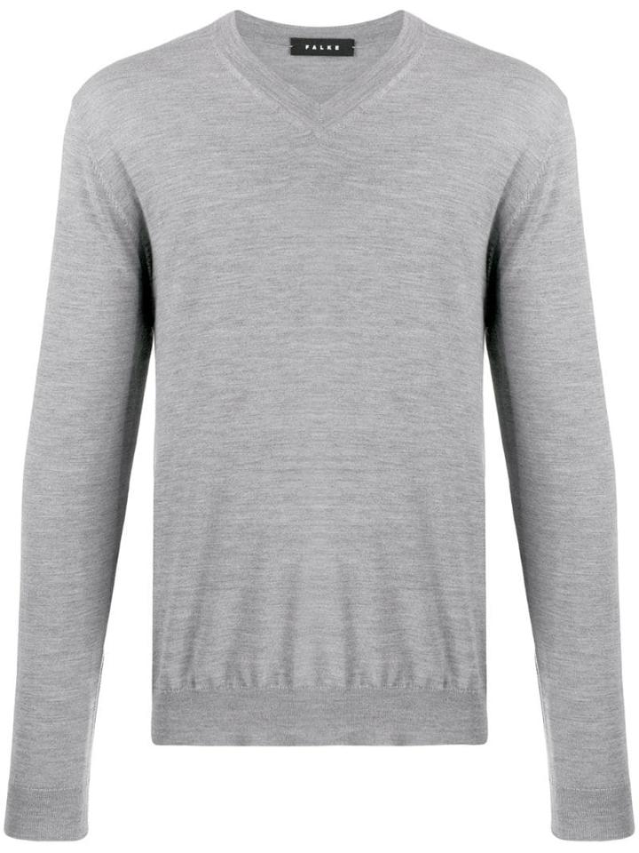 Falke V-neck Jumper - Grey
