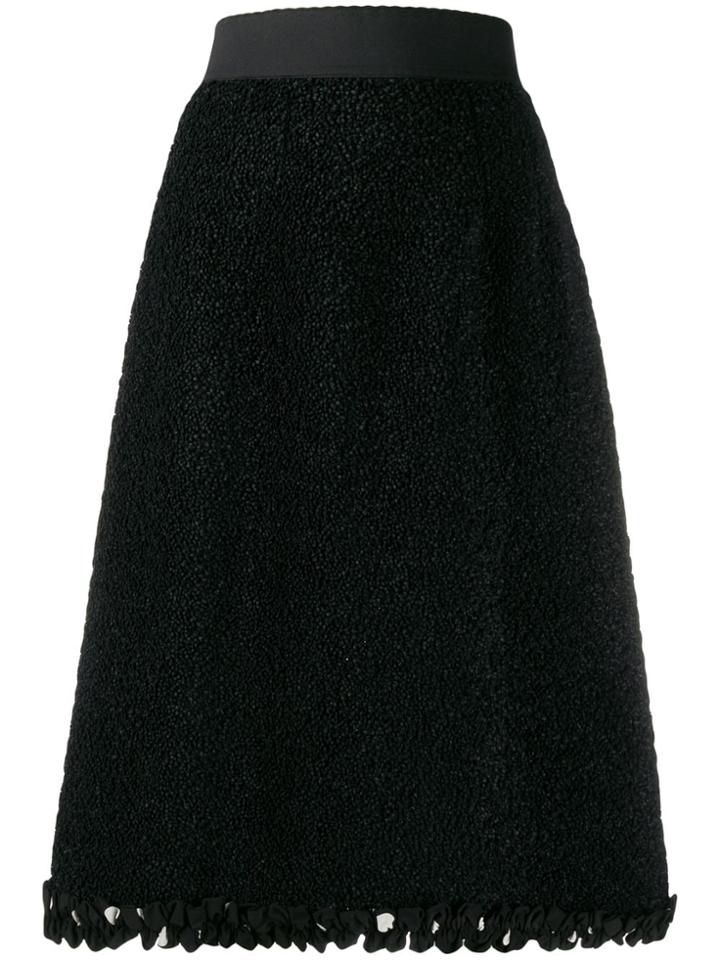 Dolce & Gabbana Textured A-line Skirt - Black