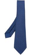Bulgari Micro Spider Printed Tie - Blue