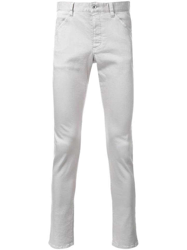 Kazuyuki Kumagai Skinny Trousers, Men's, Size: 2, Grey, Cotton/polyester/polyurethane
