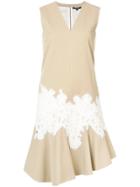 Derek Lam Sleeveless V-neck Dress With Lace Detail - Green
