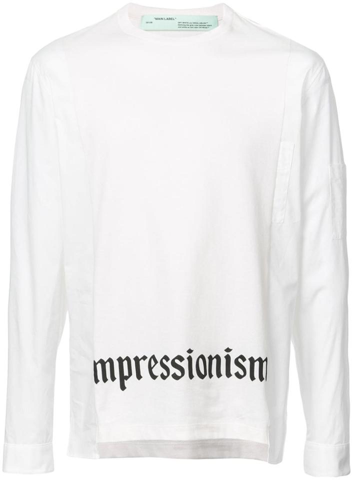 Off-white Shirt Effect Sleeves T-shirt
