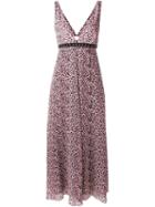 Giamba Animal Print Contrast Waist Dress, Women's, Size: 42, Silk/polyester
