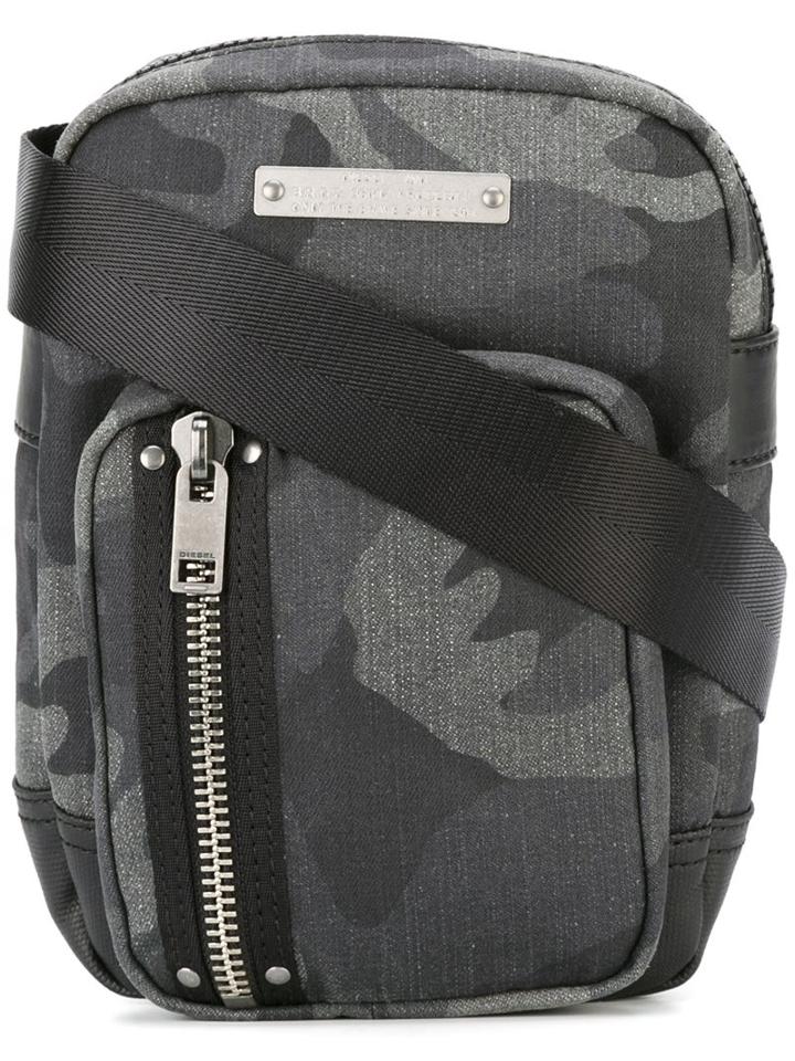 Diesel 'gear' Crossbody Bag, Men's, Grey, Cotton/polyurethane/nylon