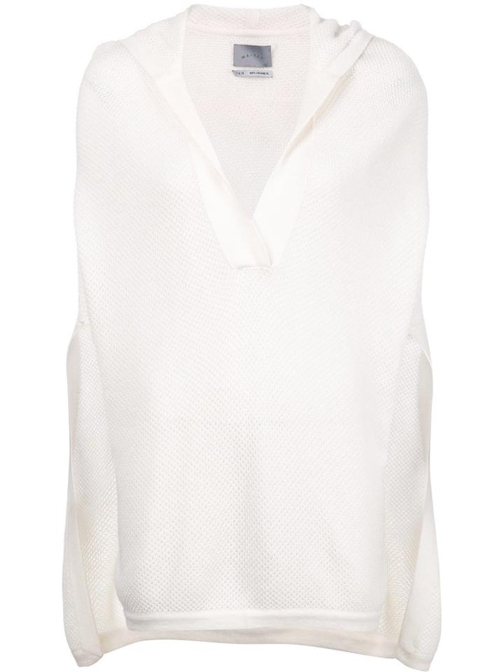 Maiyet Hooded Blouse, Women's, White, Cashmere