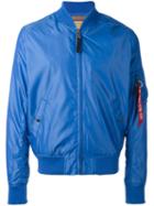 Alpha Industries Zipped Bomber Jacket, Men's, Size: Small, Blue, Nylon/polyester