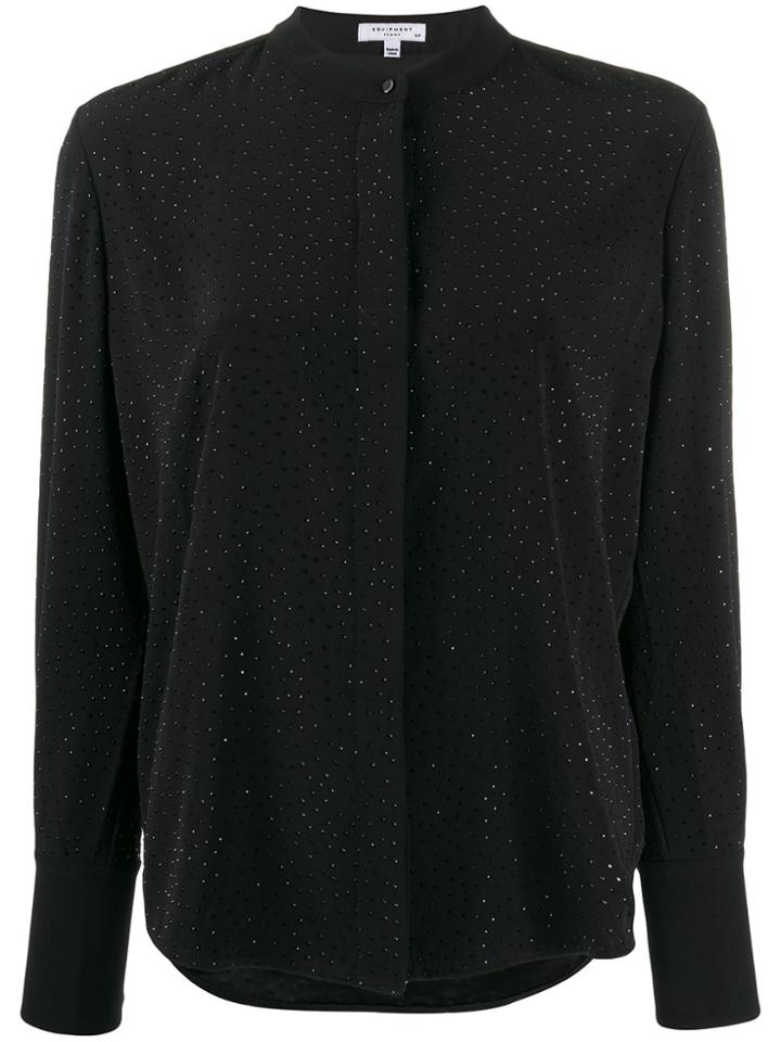 Equipment Rhinestone Shirt - Black