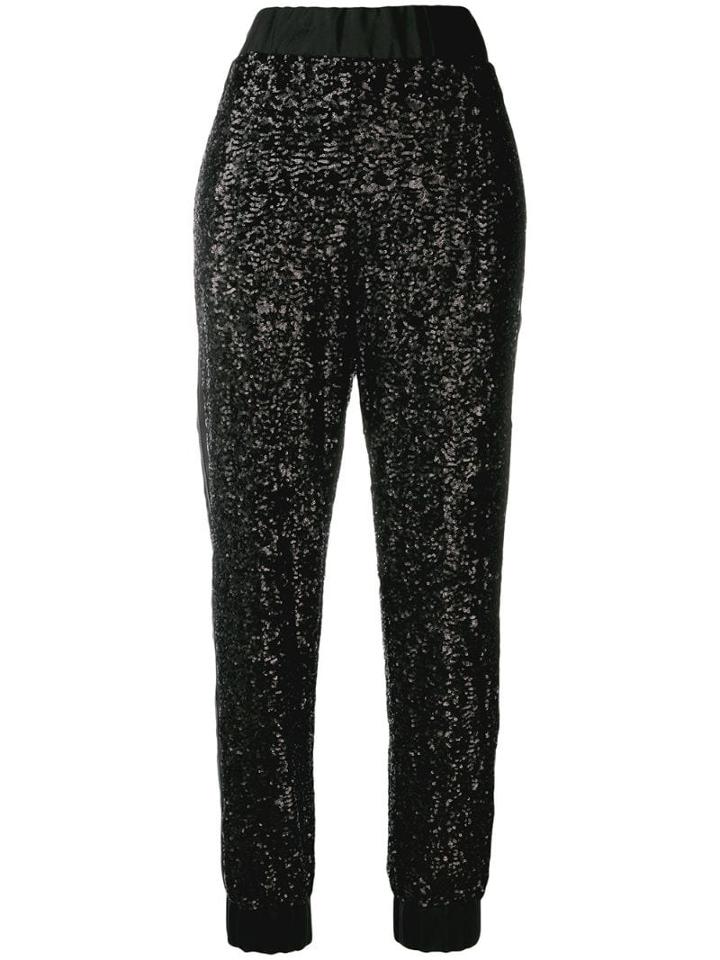 No Ka' Oi Sequin Track Trousers - Black