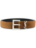Saint Laurent Monogram Belt - Brown