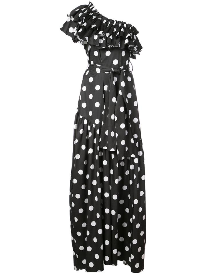 Caroline Constas Rhea Polka Dot Dress - Black
