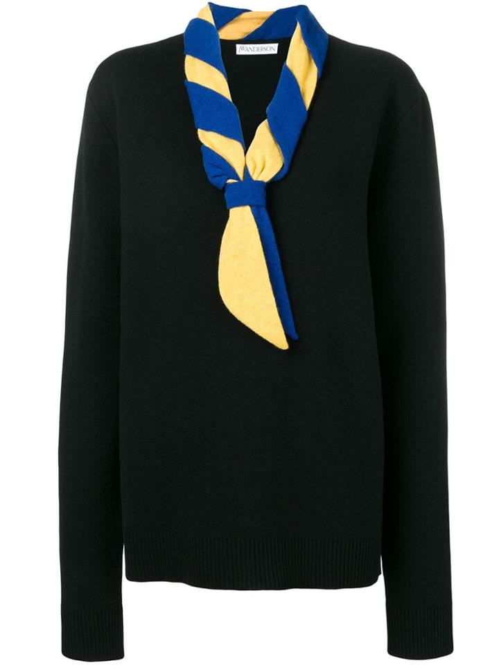 Jw Anderson Interwoven Neck Jumper - Black