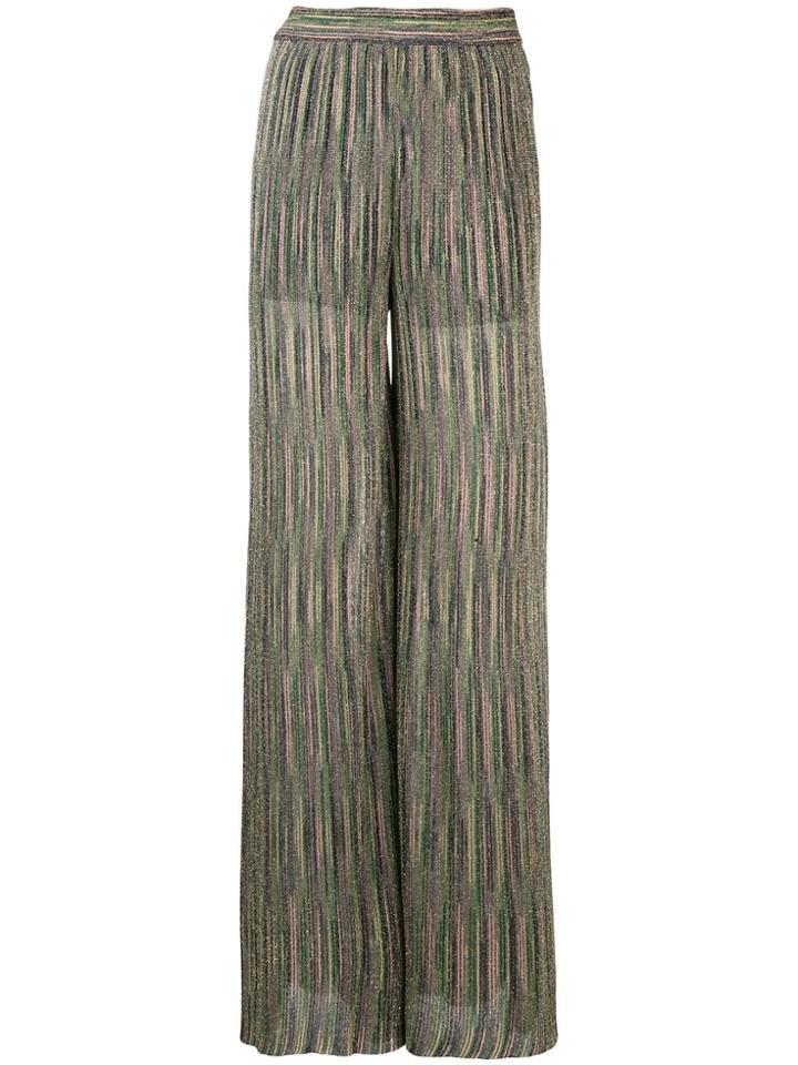M Missoni Metallic Sheen Trousers - Green