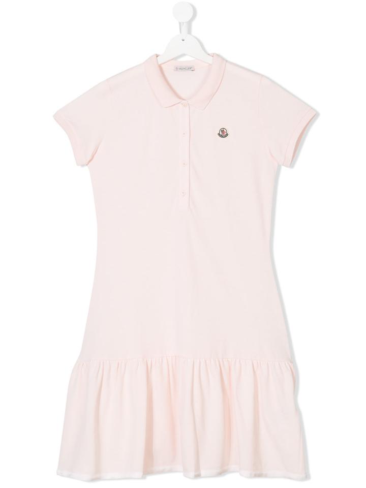 Moncler Kids Short Sleeve Dress - Pink & Purple