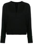 Unravel Project V-neck Sweatshirt - Black