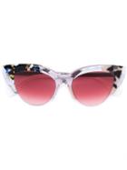 Fendi Eyewear - Cat Eye Sunglasses - Women - Acetate/metal - One Size, White, Acetate/metal