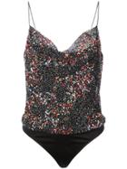 Cushnie Et Ochs Sequinned Cowl Neck Body - Black