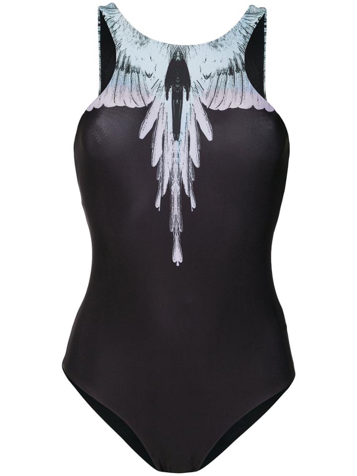 Marcelo Burlon County Of Milan Wing Racerback Swimsuit - Black