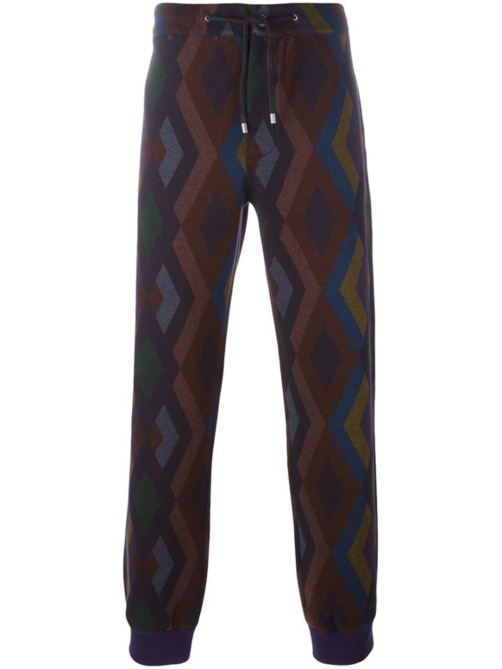 Etro Geometric Print Track Pants, Men's, Size: Xl, Cotton/polyamide