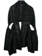 Simone Rocha Lurex Tweed Scarf - Black