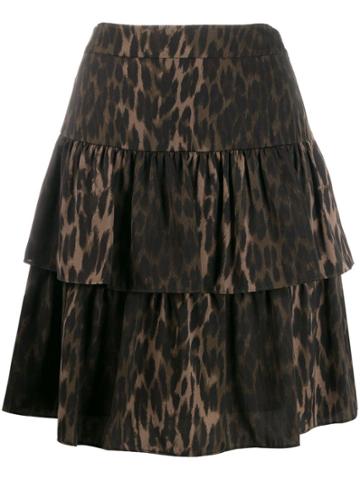 Steffen Schraut Luxury Animal Skirt - Brown