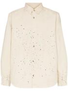 Vyner Articles Paint Splattered Shirt Jacket - Neutrals
