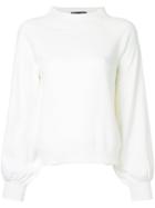 Aula Wide Sleeved Knit Top - White