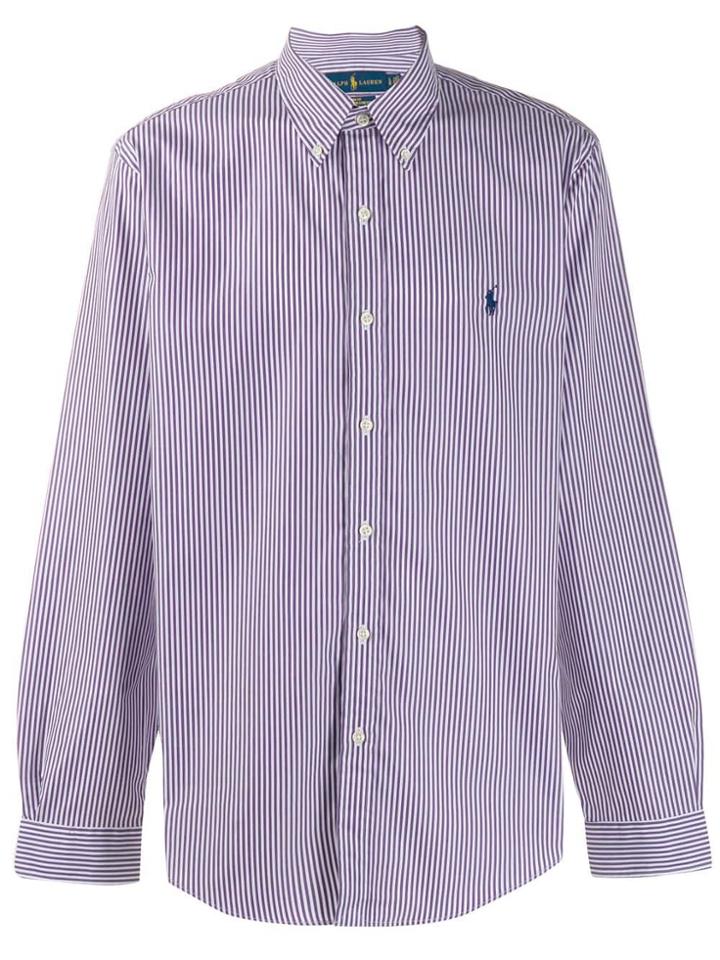 Ralph Lauren Stripe Long Sleeve Shirt - White