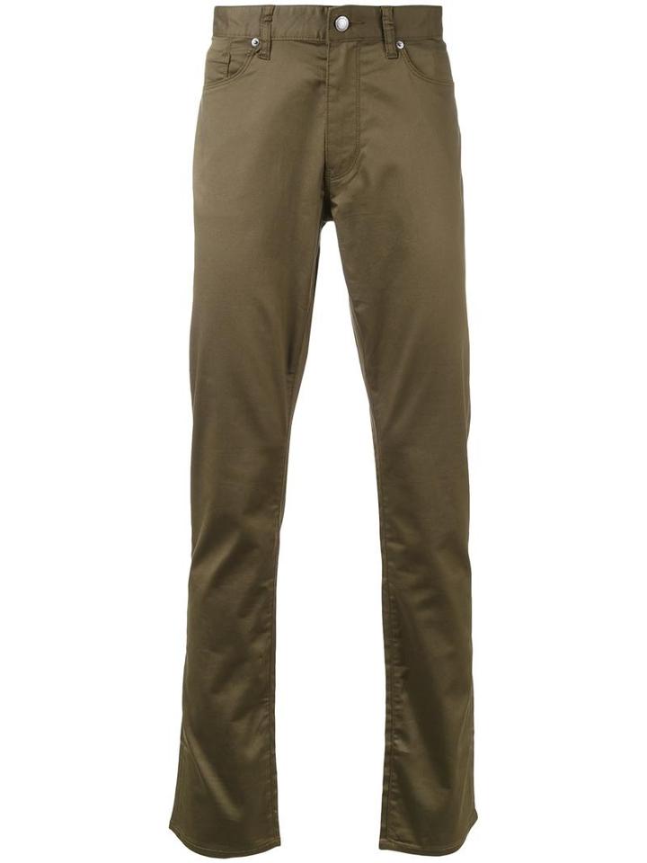 Kent & Curwen Straight Leg Casual Trousers, Men's, Size: 54, Green, Cotton/spandex/elastane