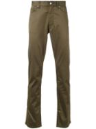 Kent & Curwen Straight Leg Casual Trousers, Men's, Size: 54, Green, Cotton/spandex/elastane