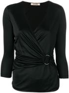 Roberto Cavalli 3/4 Sleeves Blouse - Black