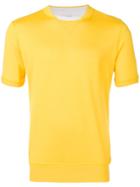 Eleventy Two-tone Collar T-shirt - Yellow