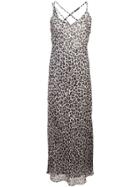 Michelle Mason Leopard Print Slip Dress - Neutrals
