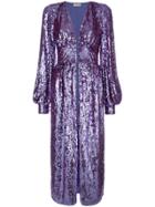 Attico Sequin Tunic Coat - Blue