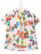 Kenzo Kids Teen Hawai Printed Shirt - Pink