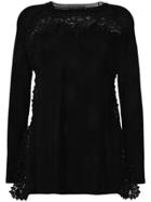 Ermanno Scervino Lace Trim Top - Black