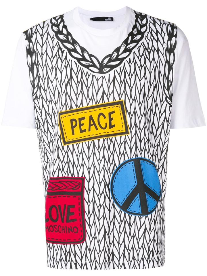 Love Moschino Placement Printed Sweater T-shirt - White
