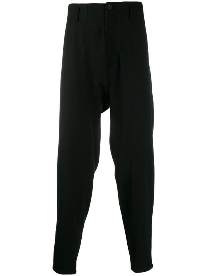 Yohji Yamamoto Loose-fit Tailored Trousers - Black