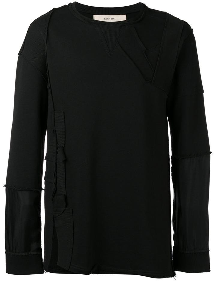 Damir Doma Wade Sweatshirt, Men's, Size: Small, Black, Cotton/cupro