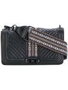 Rebecca Minkoff Ribbed Flap Shoulder Bag - Black