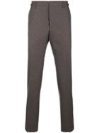 Prada Houndstooth Tailored Trousers - Brown