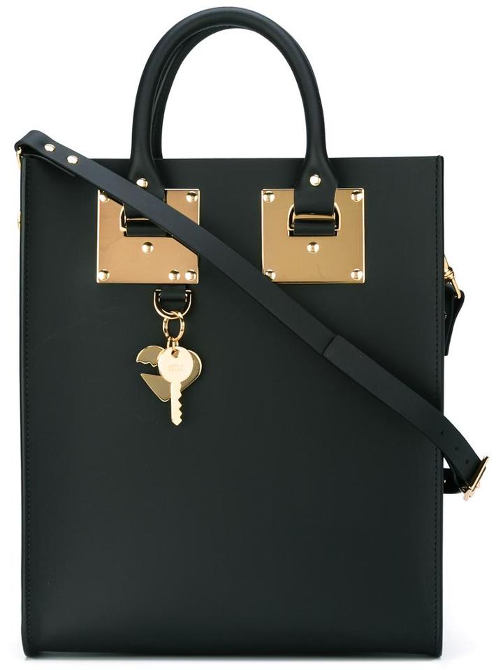Sophie Hulme Stylised Stud Detail Tote Bag, Women's, Black, Leather