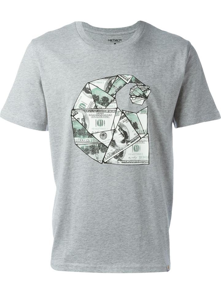 Carhartt Printed T-shirt, Men's, Size: Xl, Grey, Cotton
