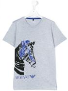 Emporio Armani Kids Horse Print T-shirt - Grey