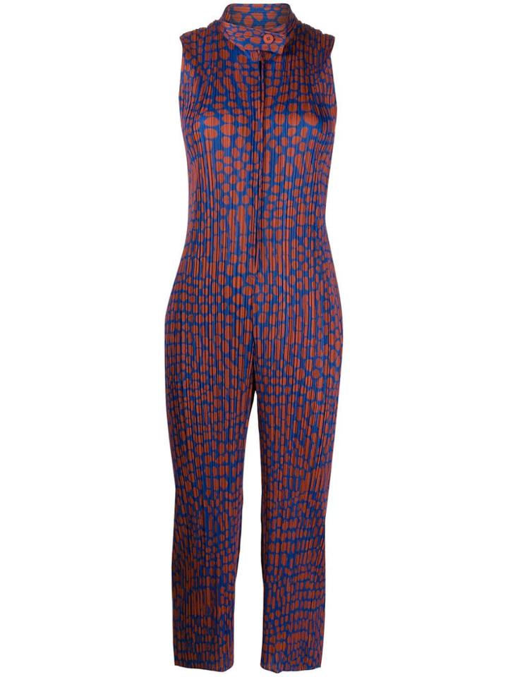 Pleats Please Issey Miyake Pleated Playsuit - Blue