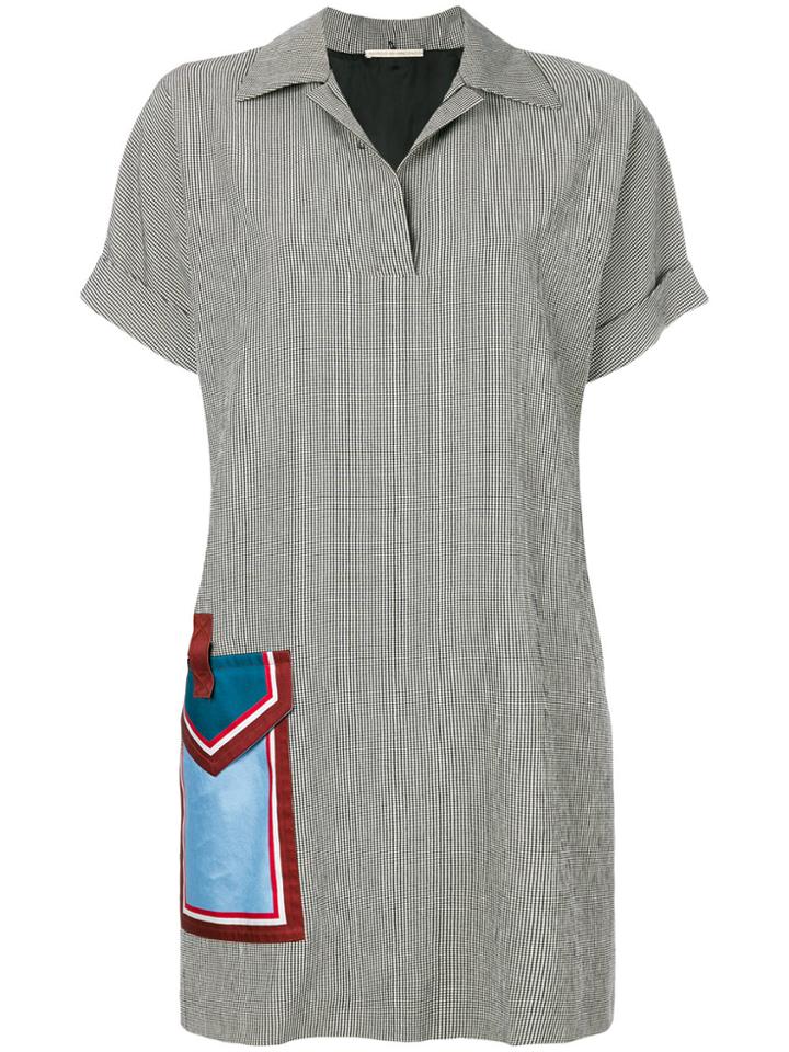 Marco De Vincenzo Micro Gingham Polo Dress - Grey