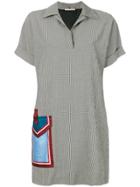 Marco De Vincenzo Micro Gingham Polo Dress - Grey