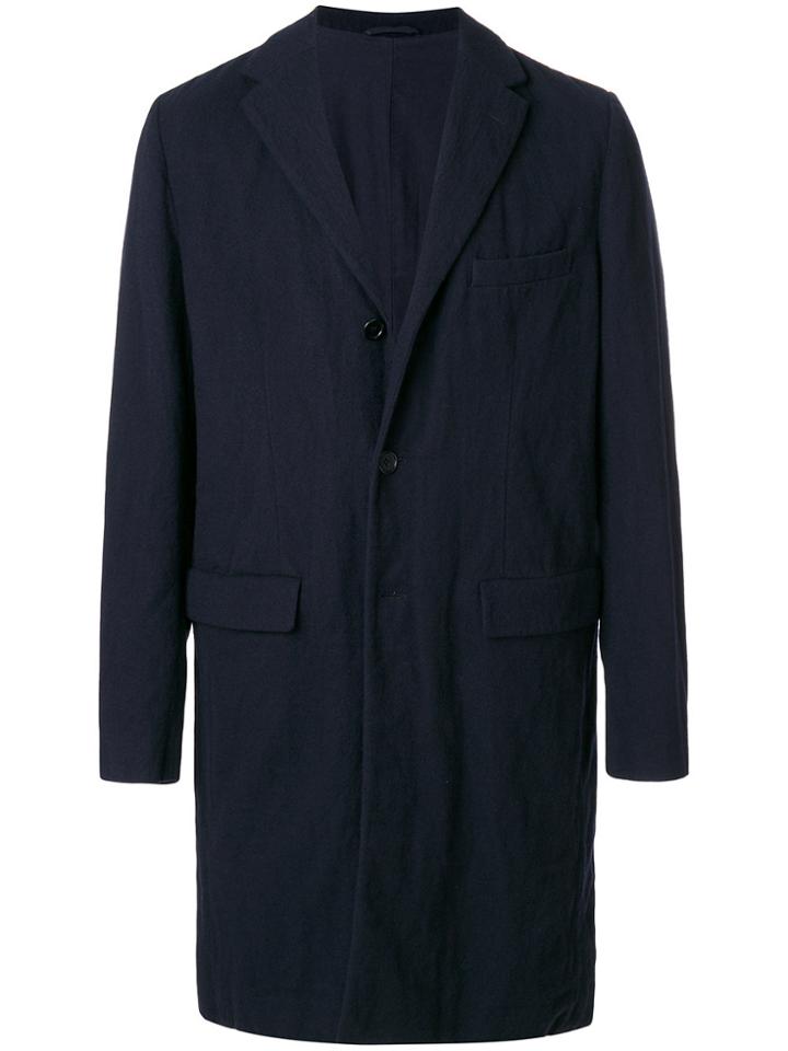 Aspesi Single-breasted Coat - Blue